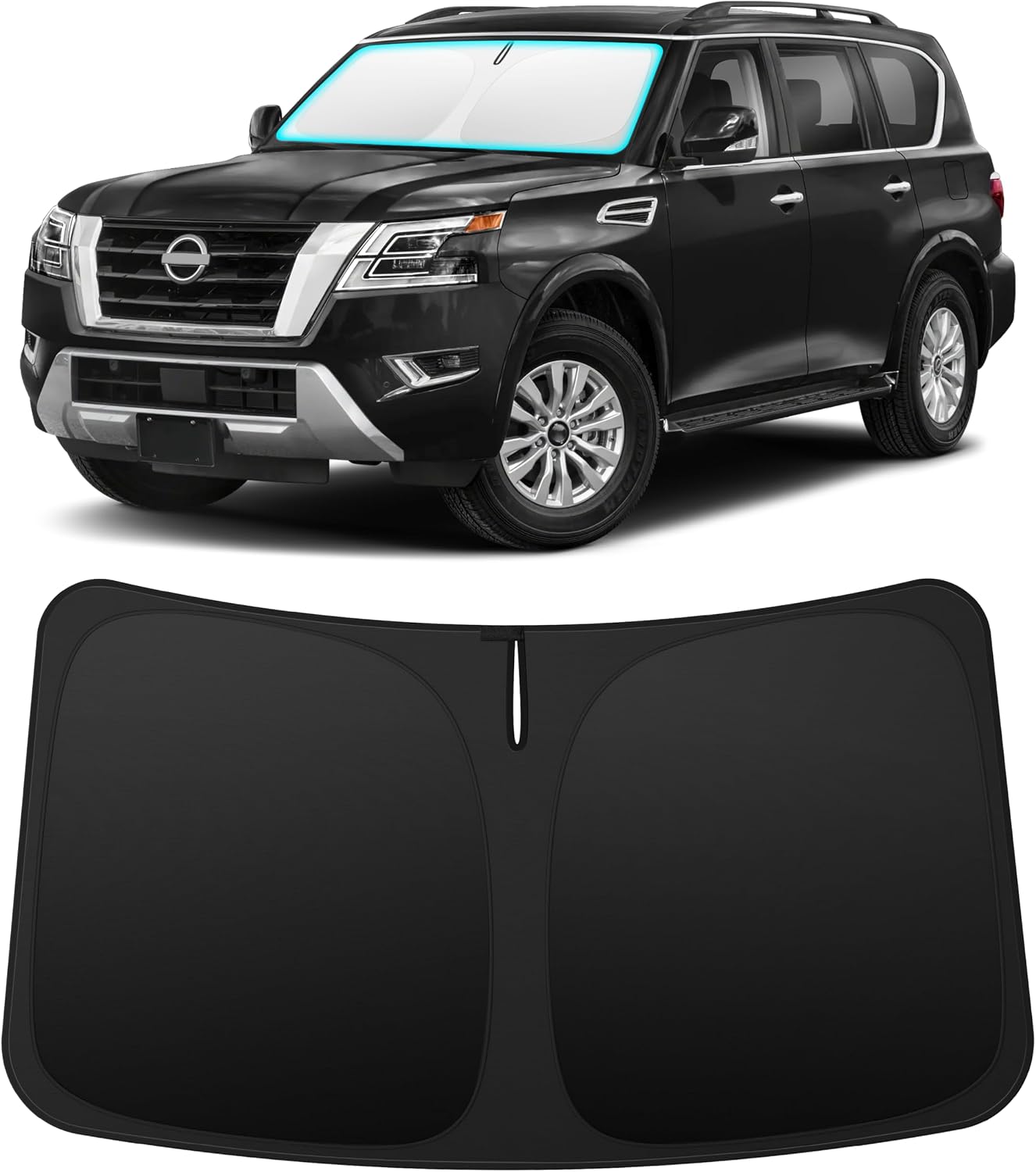 INSAUTO Custom Fit Windshield Sun Shade for Nissan Frontier 2005-2021