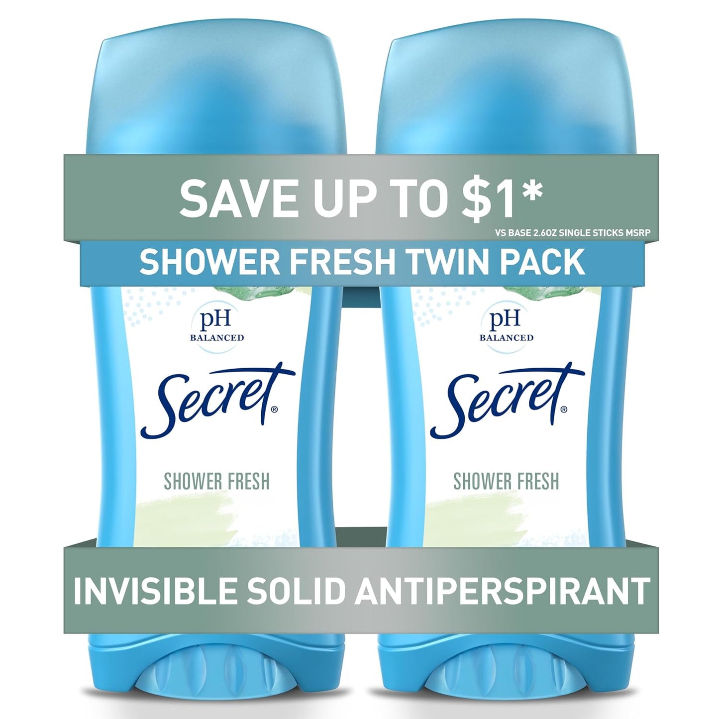 Secret Anti-Perspirant Deodorant Invisible Solid Powder Fresh Twin Pack 5.20 oz