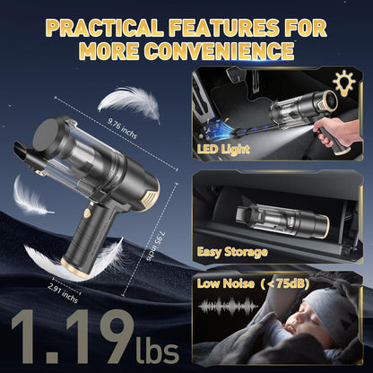 KMM Handheld Car Vacuum Cleaner, Hand Held Vacuum Cleaner and Air Duster