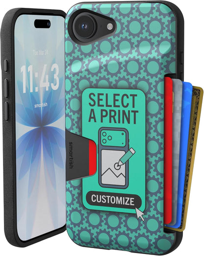 Smartish® iPhone 13 Wallet Case - Wallet Slayer Vol. 1 [Slim + Protective] Credit Card Holder - Drop Tested Hidden Credit Card Slot Cover for Apple iPhone 13 - Black Tie Affair