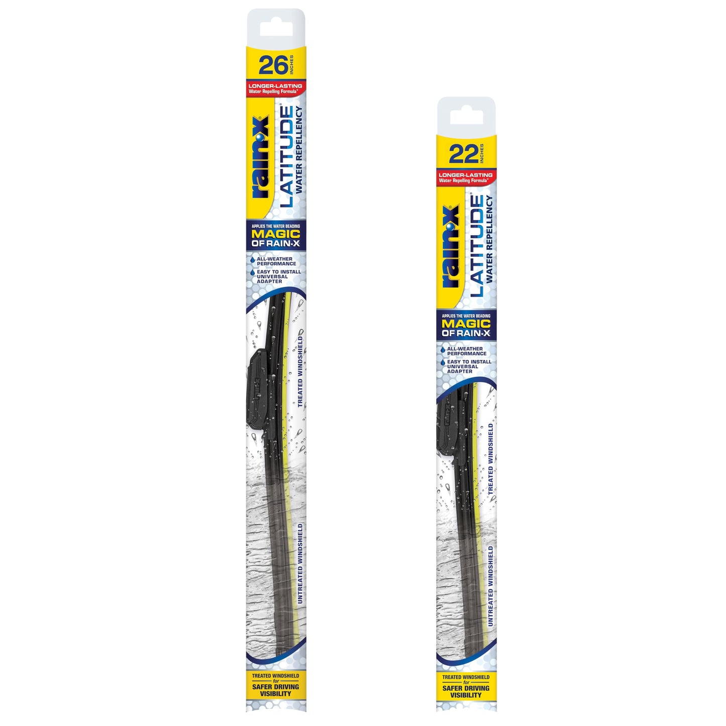 Rain-X 810348 Repellency Water Repellent Wiper Blades, 26" & 16" Windshield Wipers, All Weather Streak-Free for Enhanced Visibility w/Water Repellency Formula [Amazon Exclusive]
