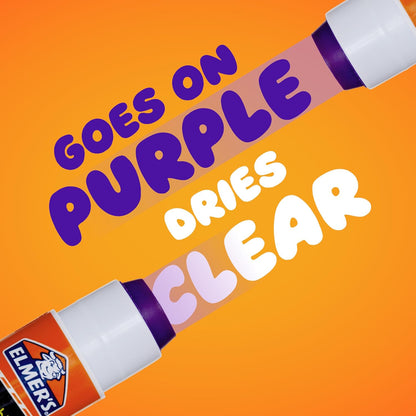 Elmer's Disappearing Purple School Glue Sticks, Washable, 22 Grams, 3 Count - Poster, Vision Board, Back to School Supplies, #1 Teacher Brand
