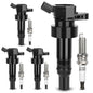 UF667 Ignition Coil & ILZFR6D11 Double Iridium Spark Plug for BMW 2.5-6.0L