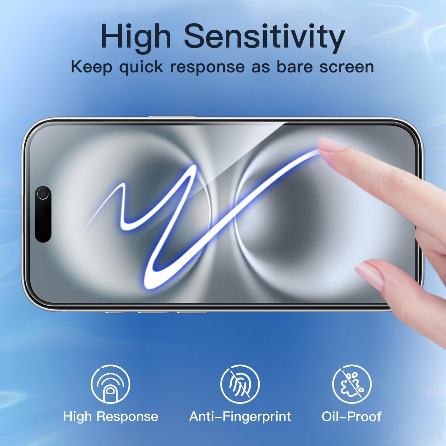 JETech Privacy Screen Protector for iPhone 17 Pro Max, 2-Pack