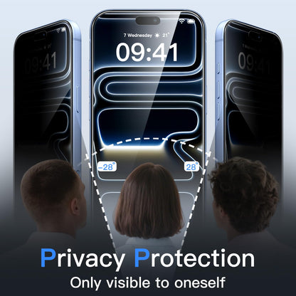 JETech Privacy Screen Protector for iPhone 17 Pro Max, 2-Pack