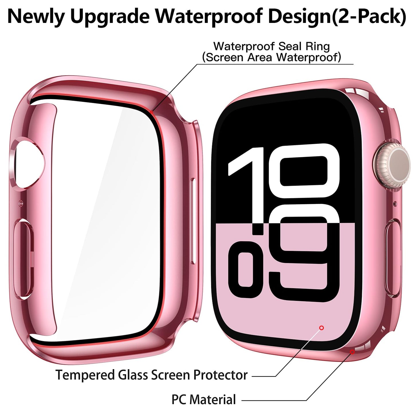 Misxi 2-Pack Waterproof Case for 46mm Apple Watch Series 11/10