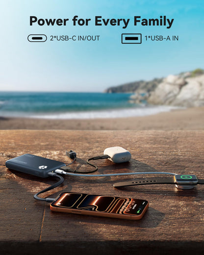 INIU 10000mAh 45W Fast Charging Portable Charger, Smaller Travel Power Bank