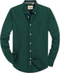 Alimens & Gentle Mens Solid Oxford Shirt Long Sleeve Dress Shirt Work Casual Button Down Shirts with Pocket
