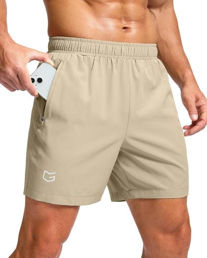 G Gradual Men's Athletic Running Shorts with 2 Zipper Pockets 7"/ 5"/ 9"