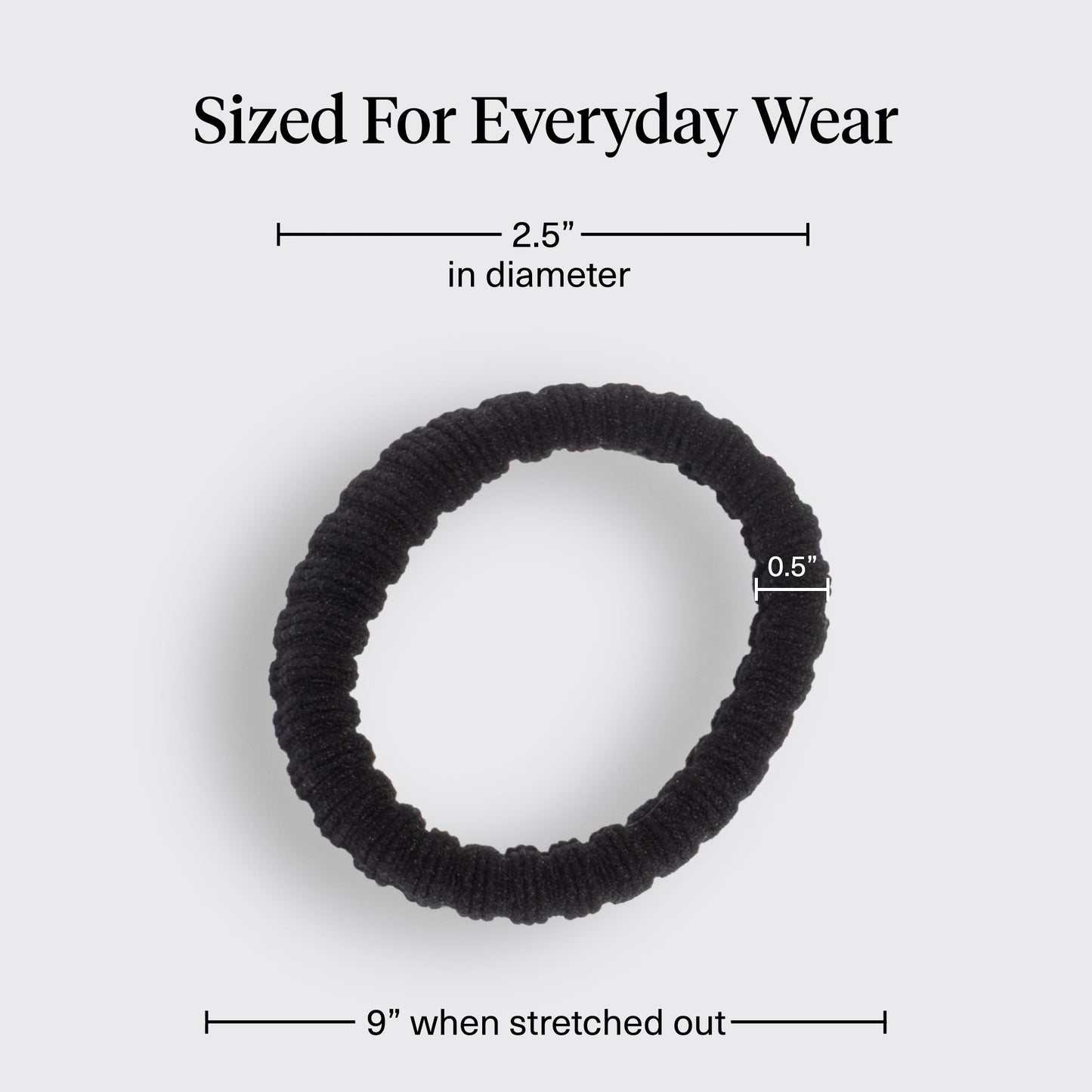 Kitsch Elastic Hair Ties No Damage | Stretchable Hair Bands - Neutral 12pcs