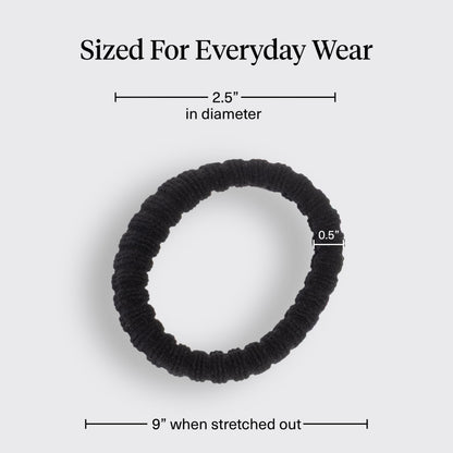 Kitsch Elastic Hair Ties No Damage | Stretchable Hair Bands - Neutral 12pcs