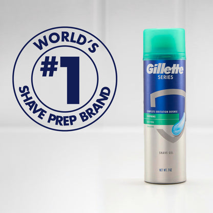 Gillette Series 3X Action Shave Gel, Sensitive Twin Pack, 7 Oz (Pack of 2)