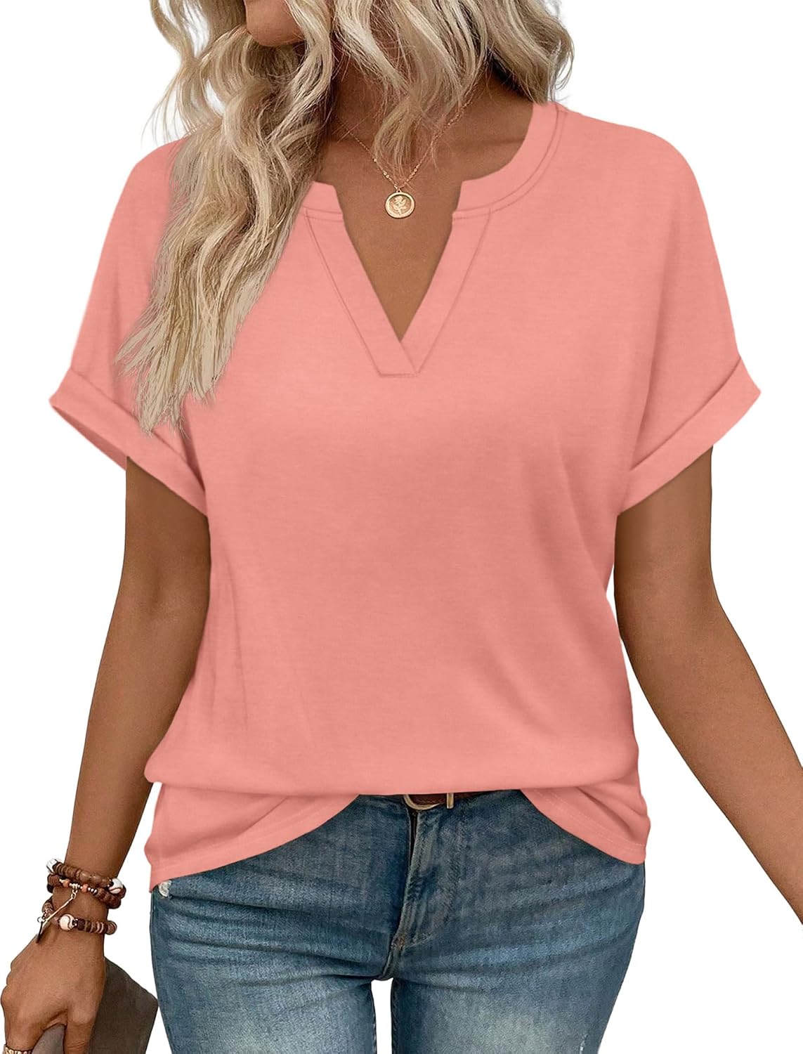 WIHOLL Womens Blouses Spring Tops Short Sleeve Shirts Dressy Casual Summer Vacation Fashion Clothing 2026