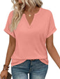 WIHOLL Womens Blouses Spring Tops Short Sleeve Shirts Dressy Casual Summer Vacation Fashion Clothing 2026