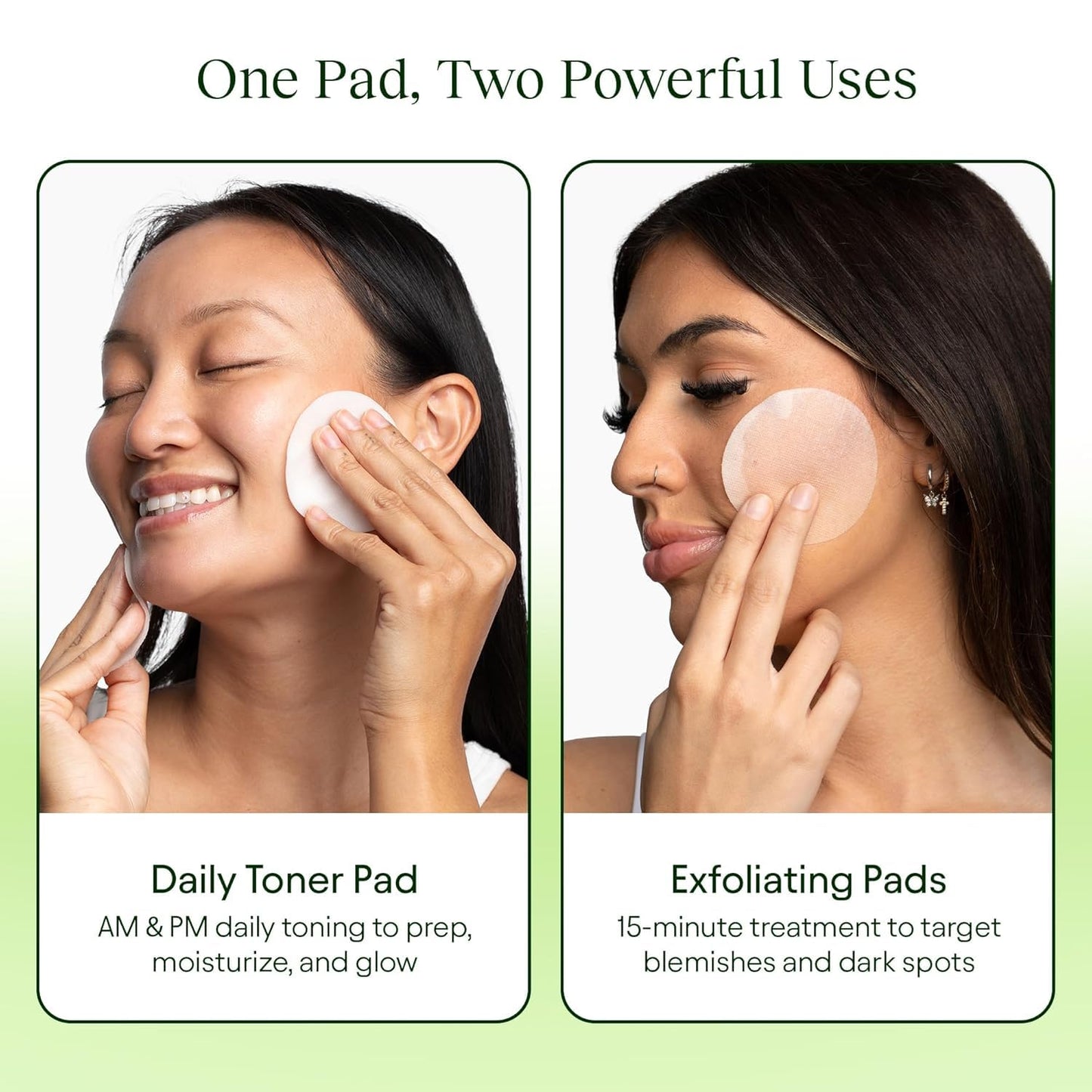 JIYU Toning Polish Pads - Korean Skincare for Dark Spots, Wrinkles & Dull Skin - Hydrating Facial Treatment with Snail Mucin, Niacinamide, Peptides & Centella - 2-Pack, 200 Pads