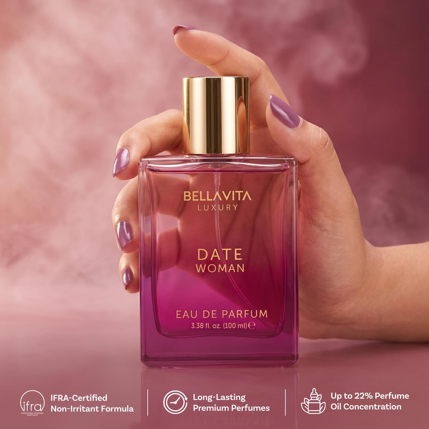 Bellavita Luxury Honey Oud Eau de Parfum | 100 ml (3.4 fl.oz.) | Perfume for Men and Women | Sweet Honey, Bergamot, Oud, and Amber Notes