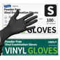 Supmedic Vinyl Disposable Exam Gloves, Black 4Mil Powder-Free Latex-Free Medical Food Safe Cooking Cleaning Glove 100 &1000Ct