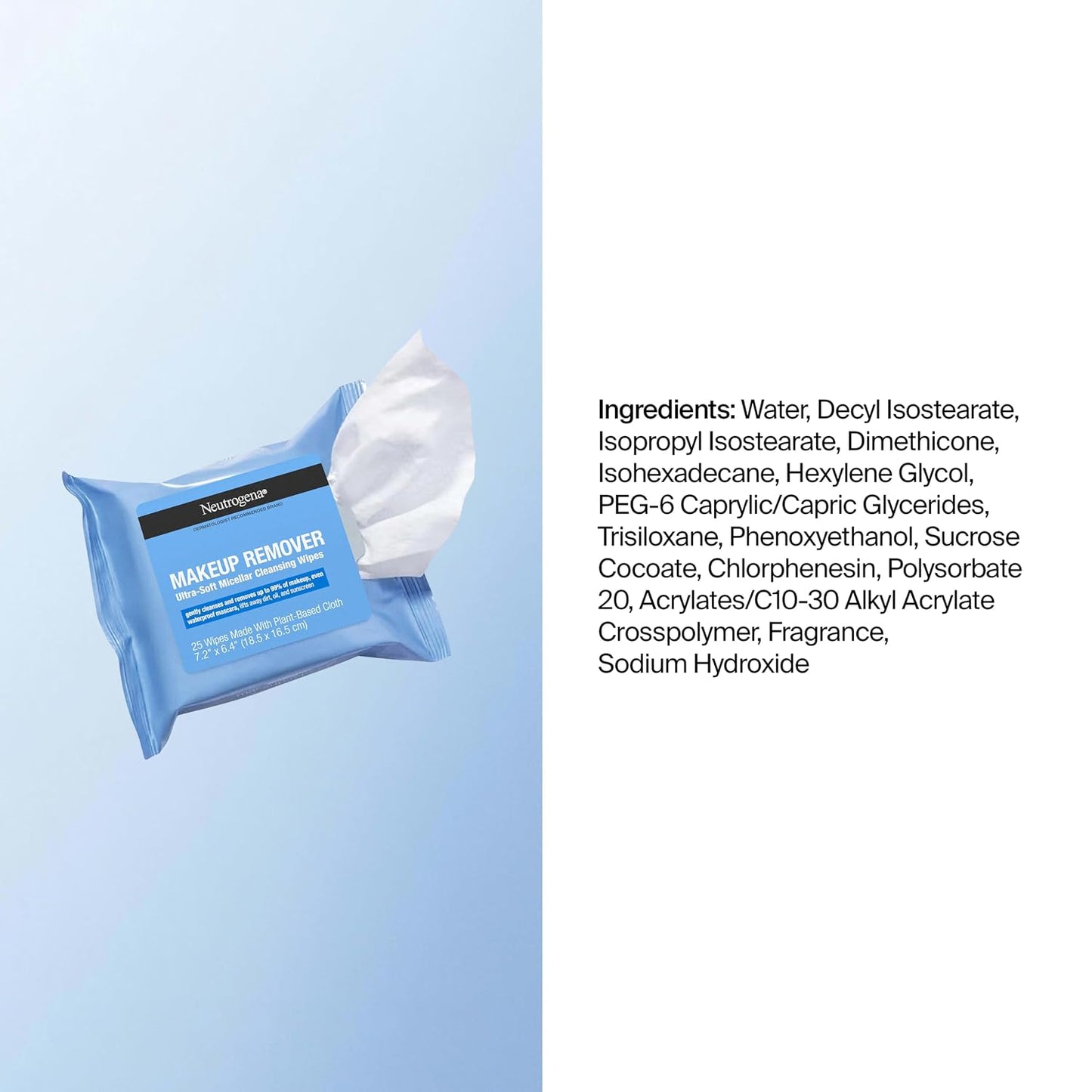 Neutrogena Makeup Remover Towelettes, Daily Single Face Towelettes, 20 Ct
