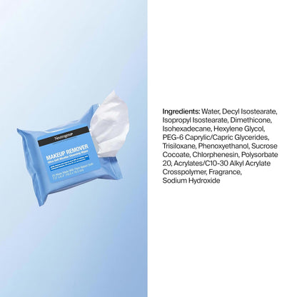 Neutrogena Makeup Remover Micellar Wipes, 2 Pack of 25 Ct