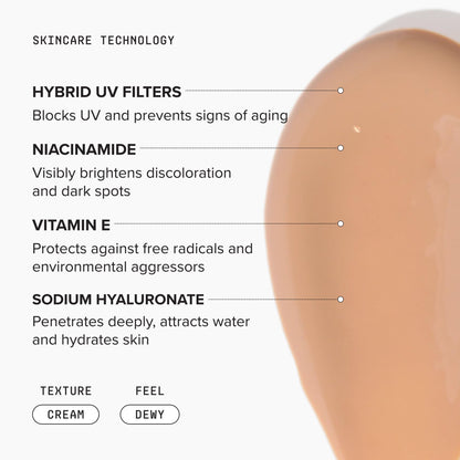 DRMTLGY Universal Tinted Moisturizer SPF 46, Dewy Tinted Sunscreen
