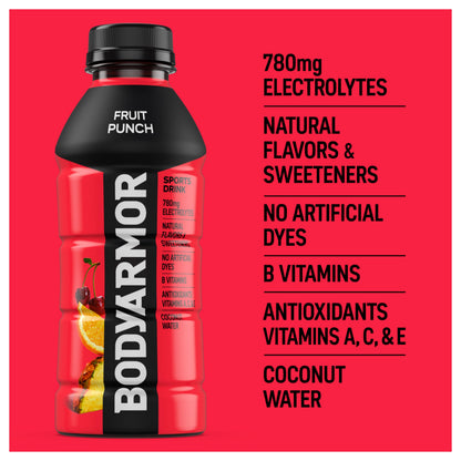 BODYARMOR Sports Drink, Strawberry Banana, Electrolyte Drink Hydration, 12 Fl Oz Bottles (8 Pack), Flavored Coconut Water with B Vitamins & Antioxidants