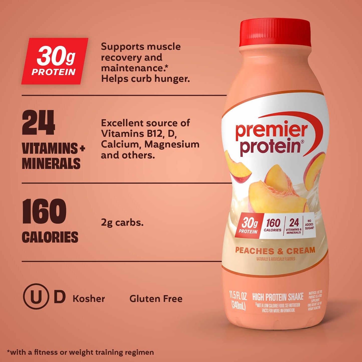 Premier Protein 30g High Protein Shake, Chocolate, 12 Pack