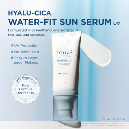 SKIN1004 Hyalu-Cica Water-Fit Sun Serum UV, SPF 50 Sunscreen, 1.69 fl.oz