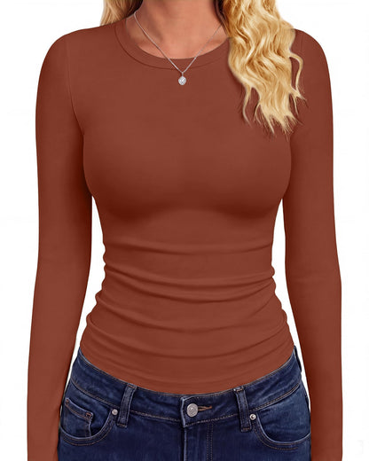 GAYHAY Long Sleeve Shirts for Women Tops Fitted Clothes Fall Fashion 2026