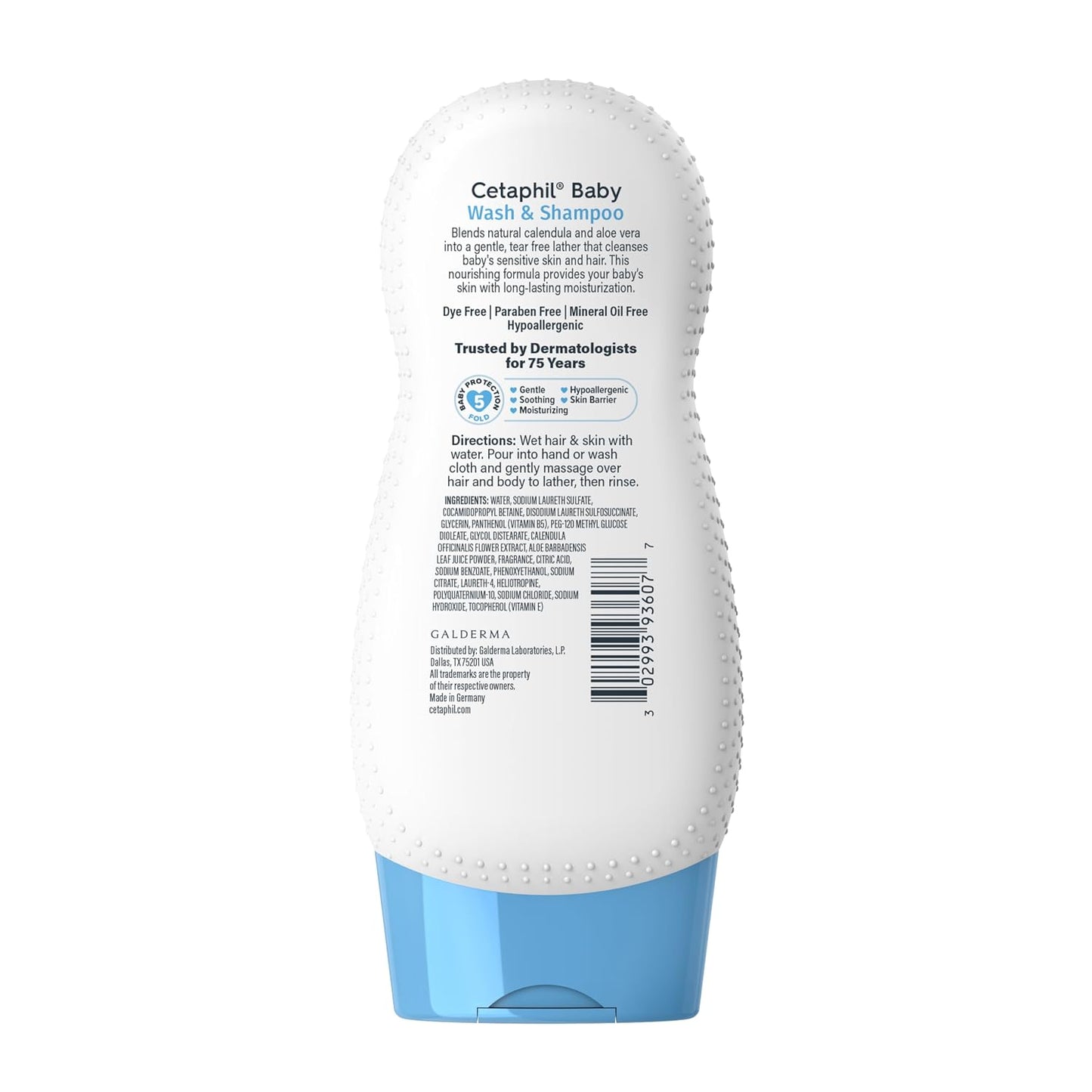 Cetaphil Baby Wash & Shampoo + Lotion, Sensitive Skin, 13.5oz, 2ct