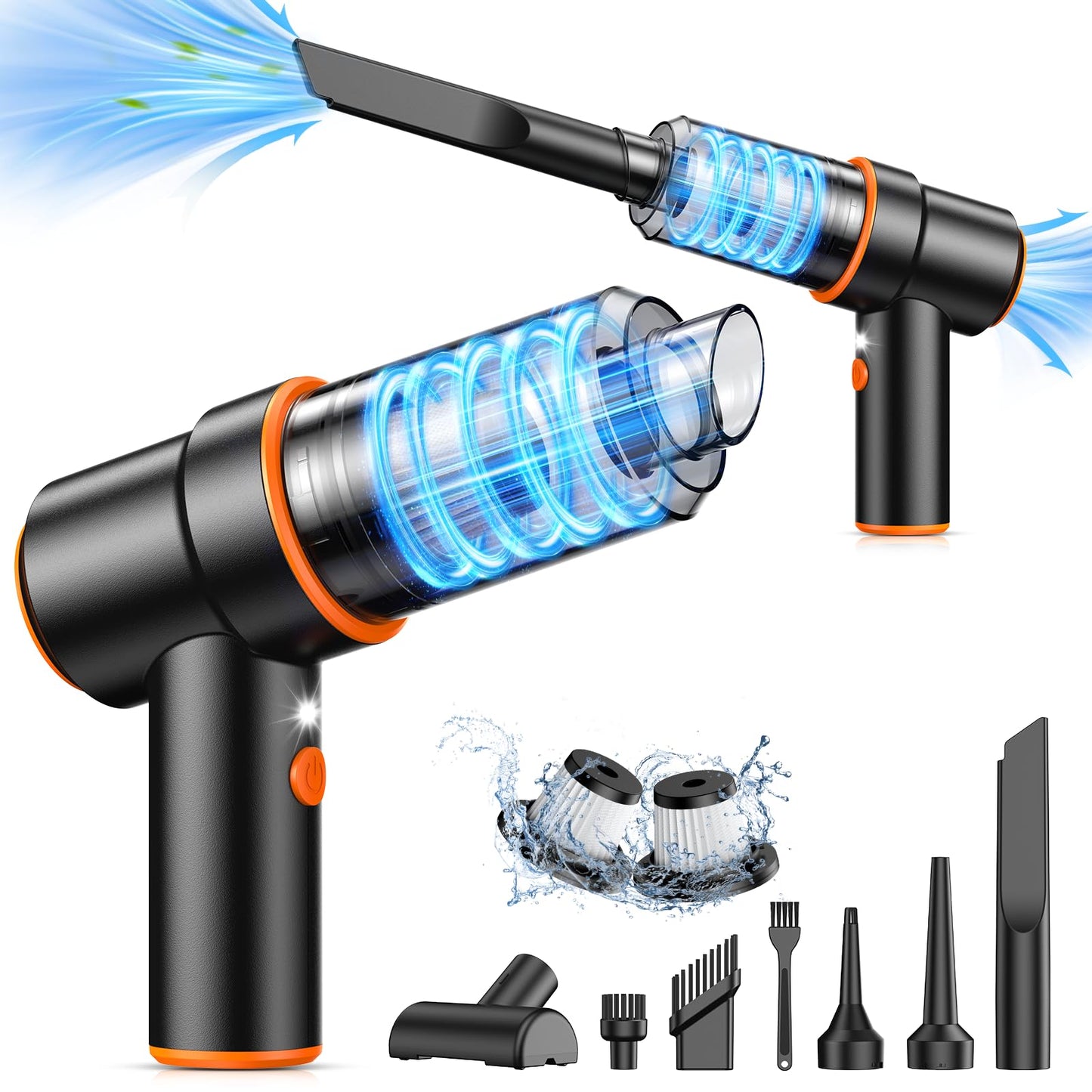 KMM Handheld Car Vacuum Cleaner, Hand Held Vacuum Cleaner and Air Duster