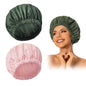 Edoneery Shower Caps for Women Reusable Waterproof, Shower Hair Cap