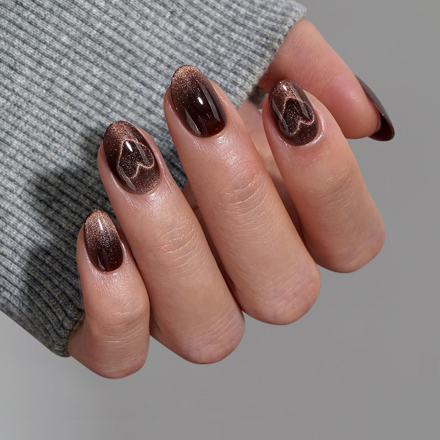 BTArtbox Press On Nails, Vanilla Cream, Short Square, Ombre Peach, 32Ct