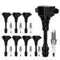 UF667 Ignition Coil & ILZFR6D11 Double Iridium Spark Plug for BMW 2.5-6.0L