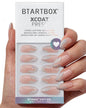 BTArtbox Press On Nails, Cream Puff, Short Almond, Ombre Off White, 32Ct