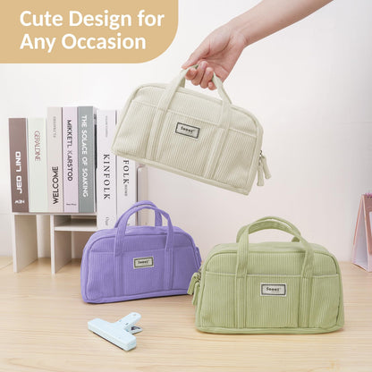 Sooez Large Pencil Case Pouch, Extra Big Pencil Bag with 5 Compartments