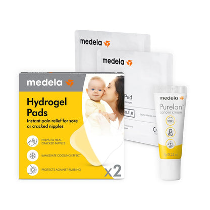 Medela Nipple Rescue Kit, Purelan Lanolin Nipple Cream 7g + 2 Hydrogel Pads