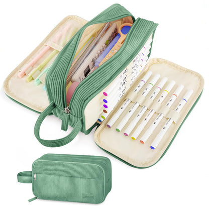 Cute Big Pencil Case Pouch Bag with Handle for Teen Girls Boy Gift