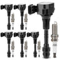 UF667 Ignition Coil & ILZFR6D11 Double Iridium Spark Plug for BMW 2.5-6.0L