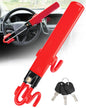 Tevlaphee Steering Wheel Lock Anti-Theft Car Device Heavy Duty Security Car Lock Antitheft Locking Devices Great Deterrent Adjustable Car Wheel Lock Anti Theft for Vehicle Truck with 3 Keys(Black)