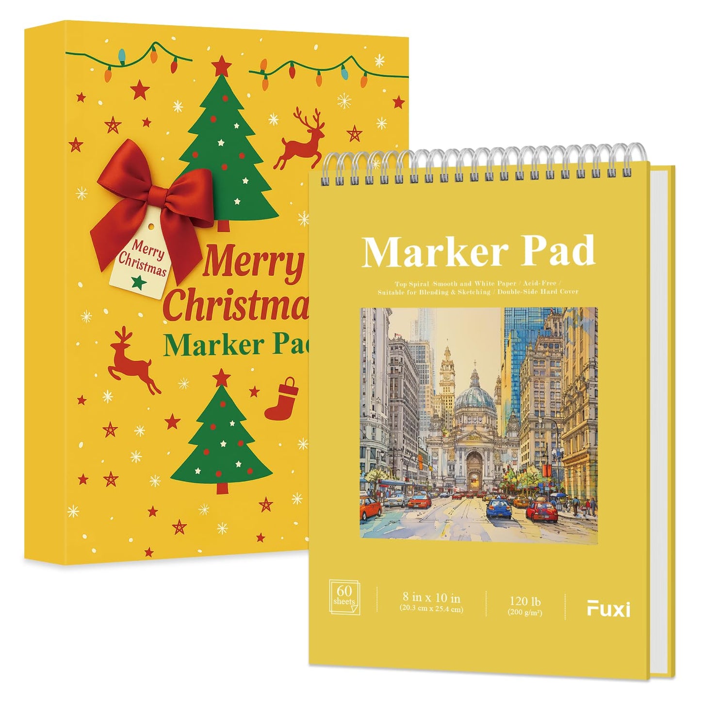 Fuxi 9" x 12" Sketch Book_Top Spiral Bound Sketchbook_100Sheets 68lb/100gsm