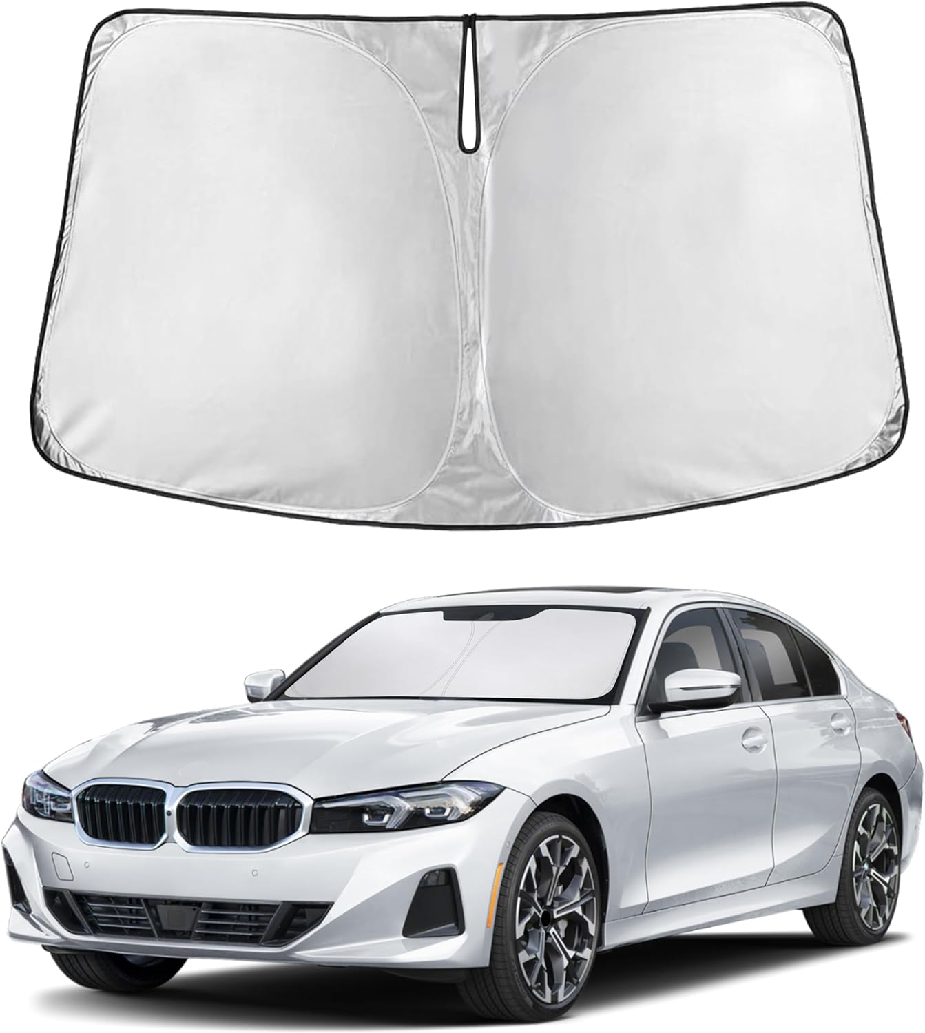 Econour Car Windshield Sun Shade, Front Window Sun Blocker for SUVs,Sedan