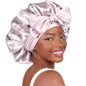 YANIBEST Adjustable Silk Bonnet for Sleeping Women Double Layer Satin Bonnet Reduce Friction Prevent Frizz Curly Hair