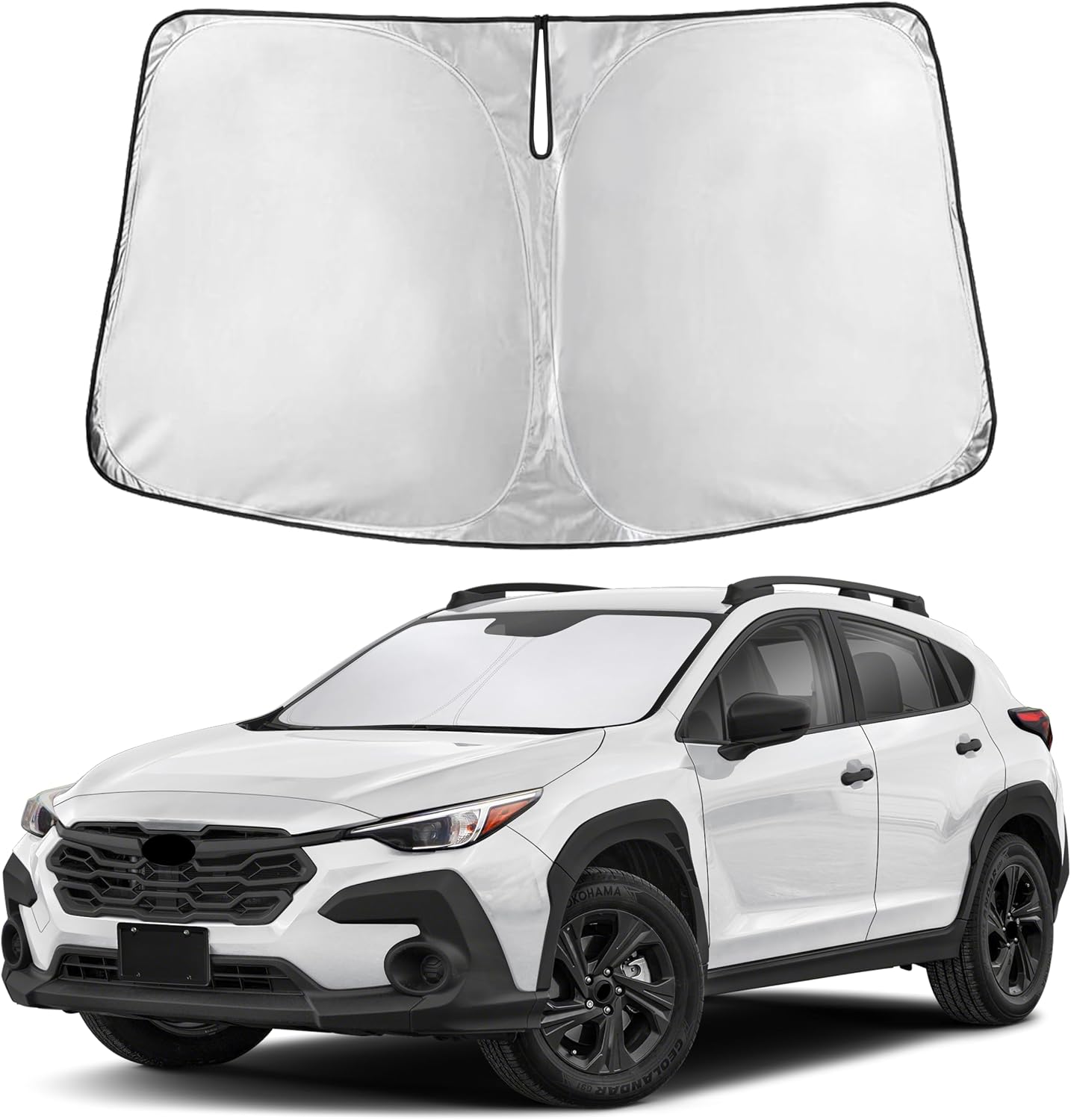 Econour Car Windshield Sun Shade, Front Window Sun Blocker for SUVs,Sedan