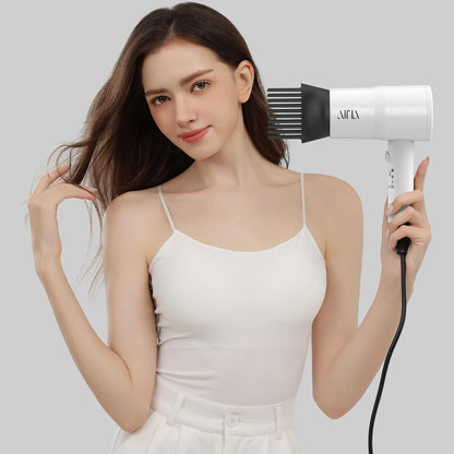 AINA Diffuser Hair Dryer Full-Featured Blow Dryer 110V/1600W(Ash Grey)