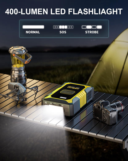 GOOLOO A3 12V 3000A Portable Jump Starter with Air Compressor