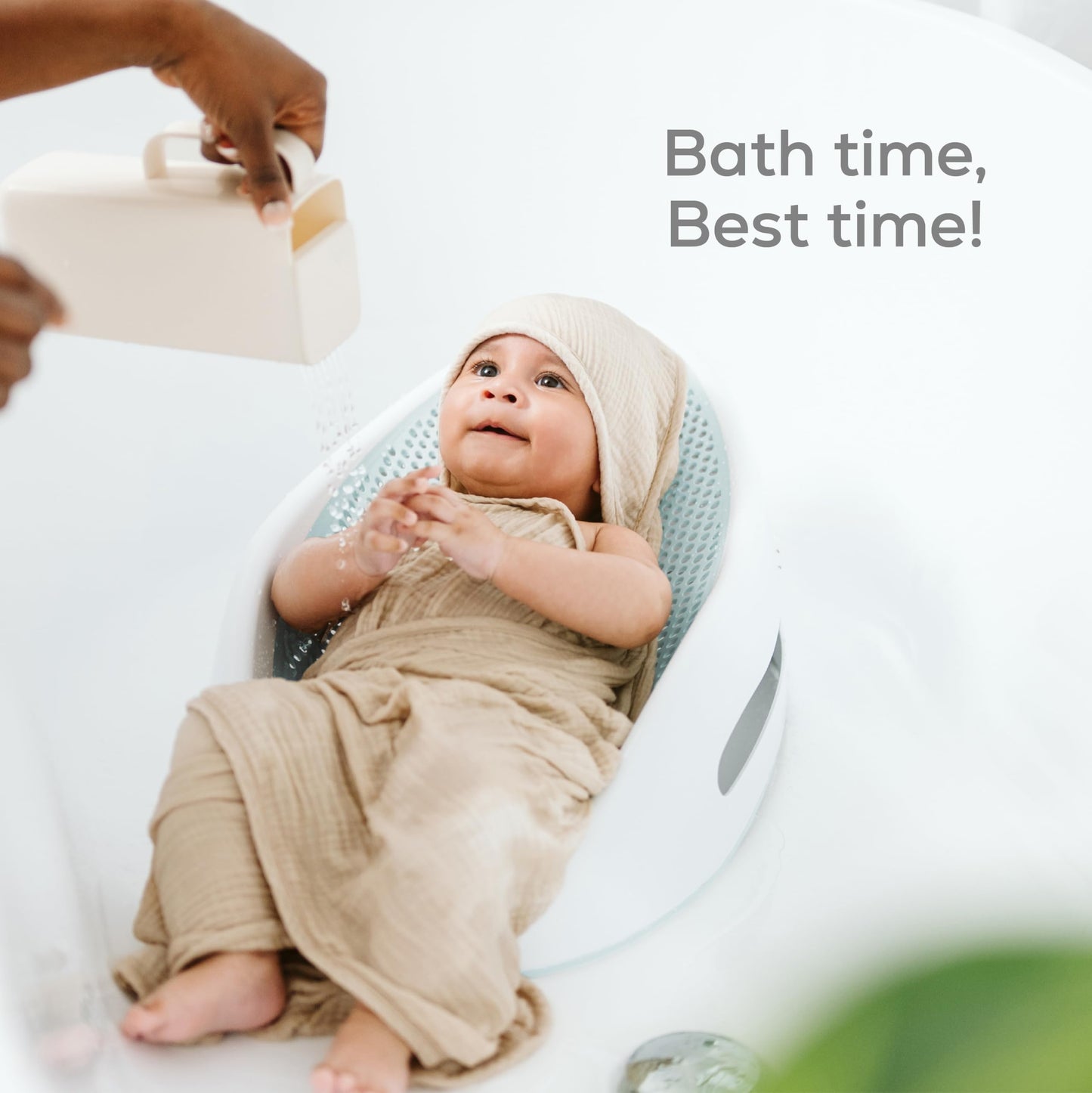 Angelcare Soft-Touch Baby Bath Support & Rinser Bundle, Aqua