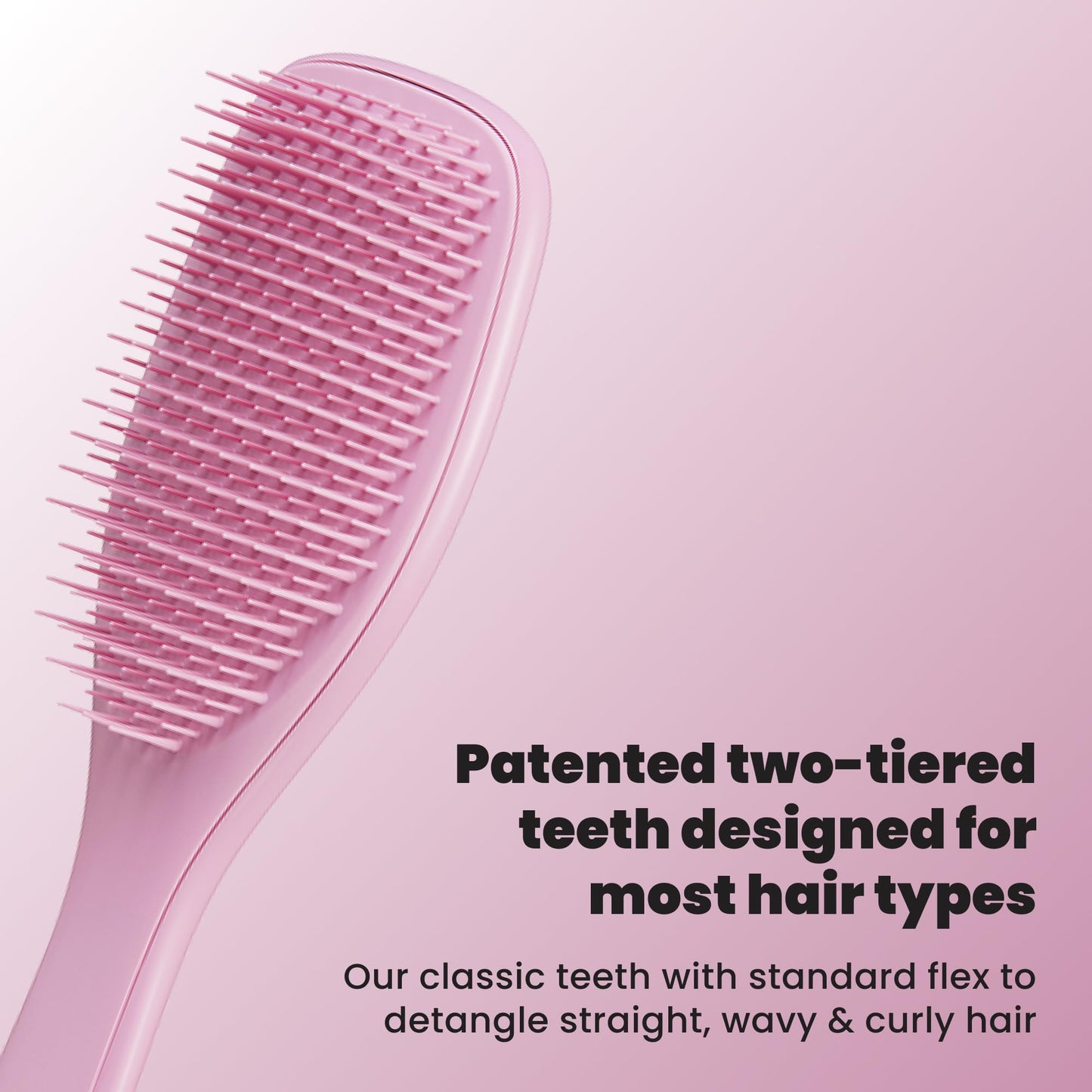 Tangle Teezer Ultimate Detangler Brush, Straight to Wavy, Liquorice Black