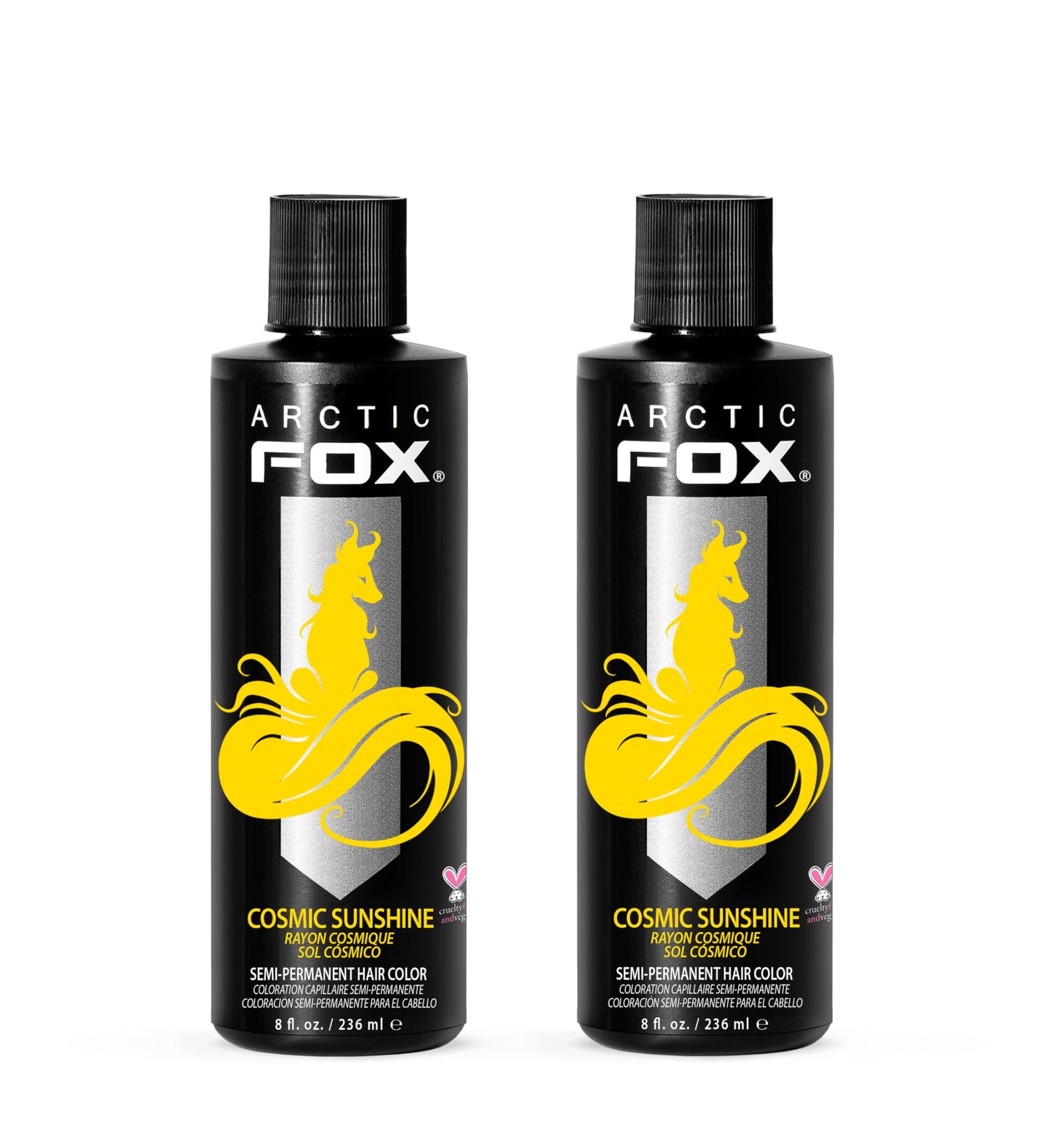 ARCTIC FOX Semi-Permanent Hair Dye - Sunset Orange, Vegan - 2 x 8 oz