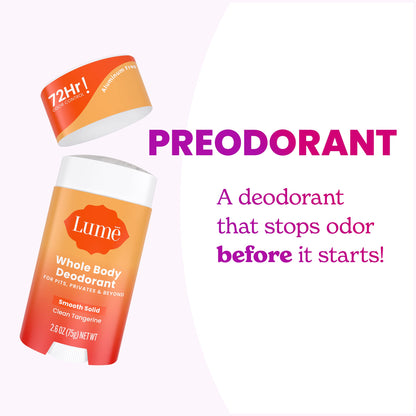 Lume Whole Body Deodorant - Solid Stick - 2.6 oz, 2 pk (Soft Powder)