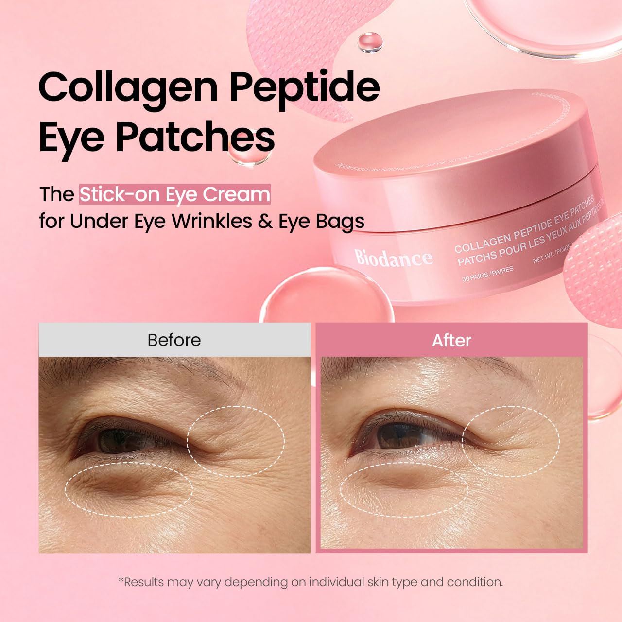 BIODANCE Hydrogel Eye Patches for Under Eye, Vita Niacinamide (60 Count)